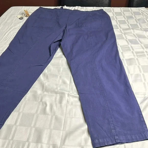 HABITAT  navy cotton pants.NWT 128$ drawstring,zipper,pockets,utility,coastal - Picture 12 of 16